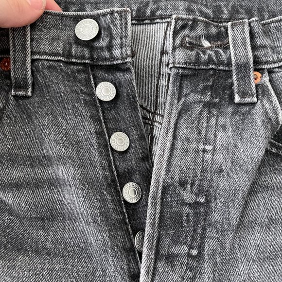 Levi’s 501 Skinny Jeans Coal Black 26 - Picture 4 of 8